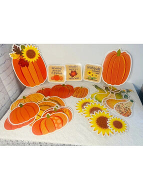 CTP Fall Classroom Home Retail laminated die cut decor markable erasable lot vtg
